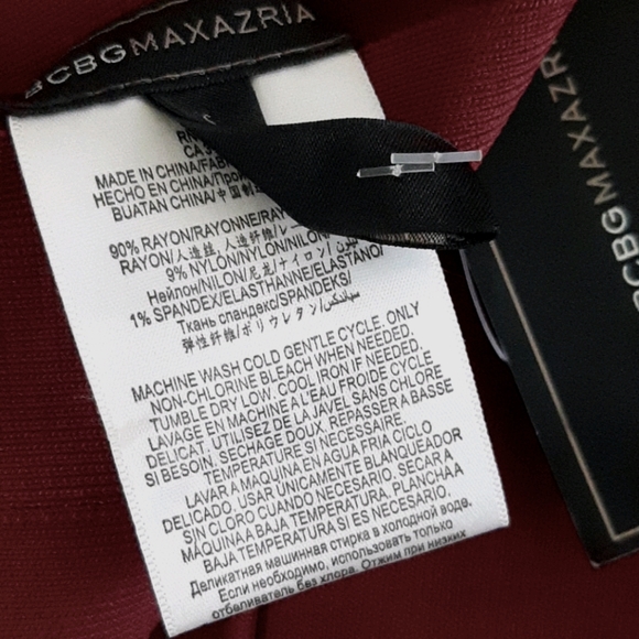 BCBG MaxAzria 🍷 Wine Red Bandage Skirt - Picture 4 of 5